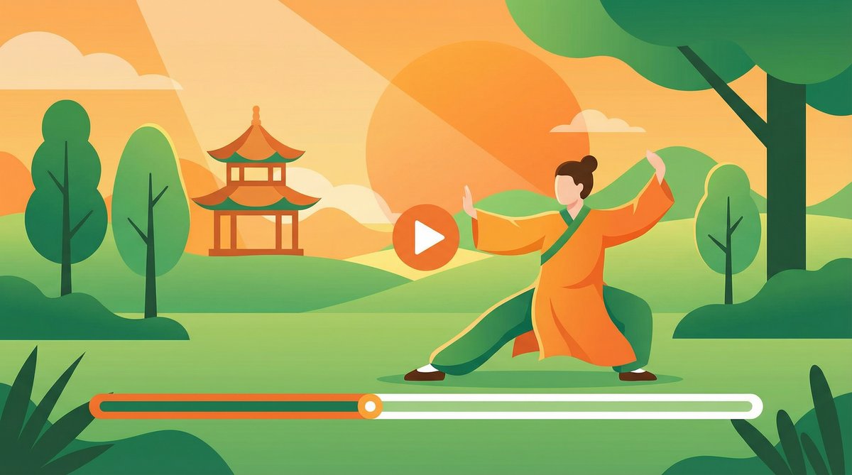 蘑菇视频-晨练太极拳视频教程入门